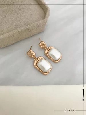 گوشواره مروارید آویز آدامسی