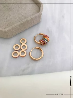 گوشواره مهره‌ای میناکاری