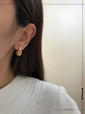 گوشواره مهره‌ای میناکاری