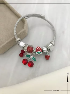 دستبند پاندورا  چارم گیلاس و توت فرنگی