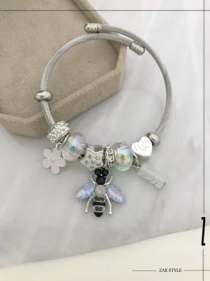 دستبند پاندورا  چارم گل و زنبور