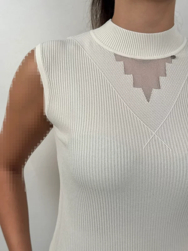 تاپ یقه کریستال