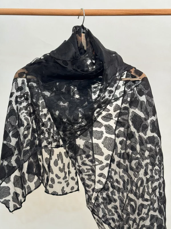 شال ویسکوز مشکی کد 6