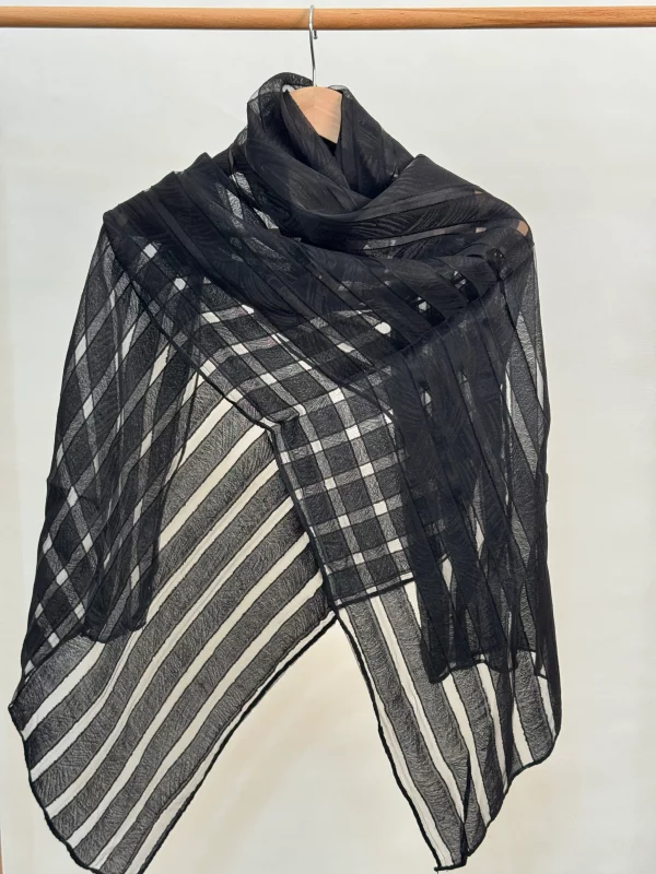 شال ویسکوز مشکی کد 9