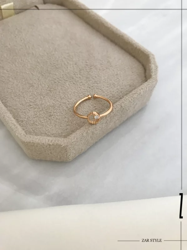 انگشتر بند انگشتی دایره تک نگین