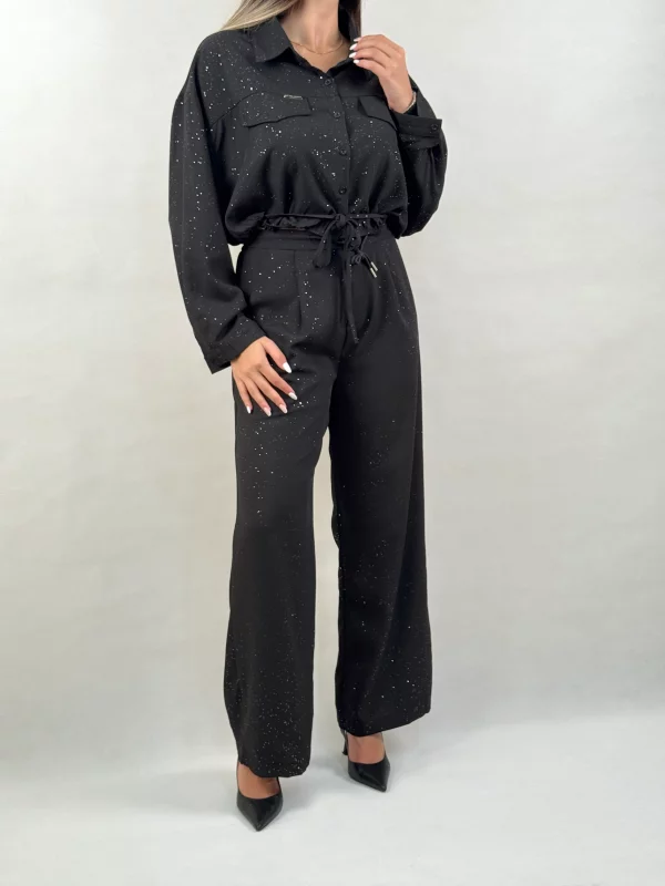 ست کراپ و شلوار اکلیلی