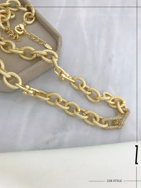 گردنبند زنجیر تراش تیفانی