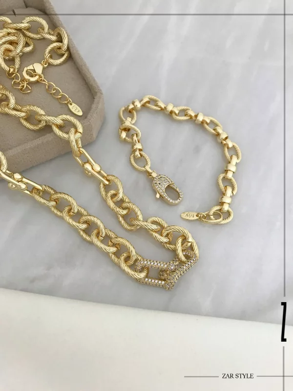 گردنبند زنجیر تراش تیفانی