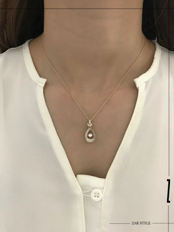 گردنبند زنانه فنسیپر نگین‌دار