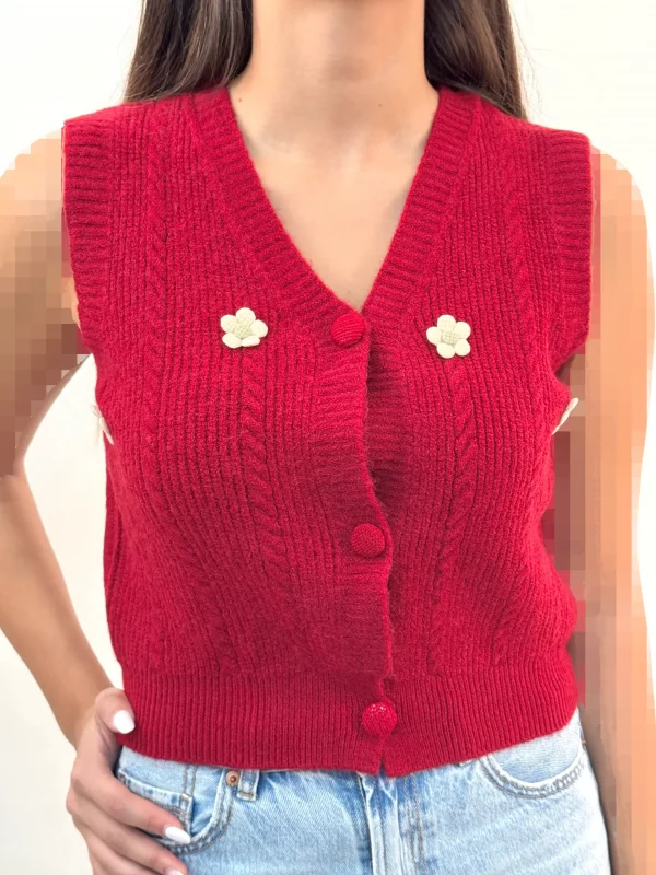 وست بافت گل‌دار کد 1