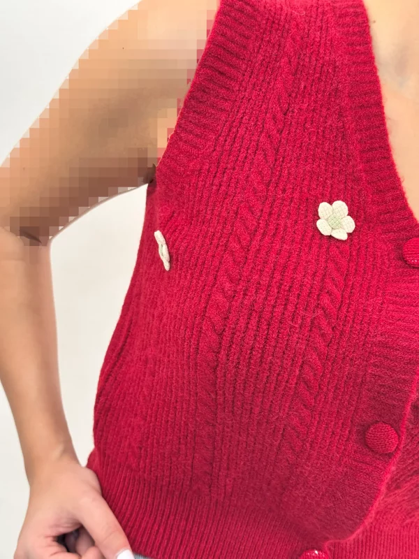 وست بافت گل‌دار کد 1