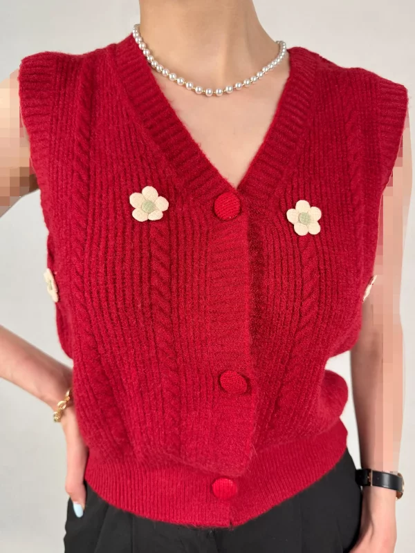 وست بافت گل‌دار کد 1