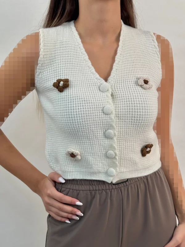 وست بافت گل‌دار کد 2