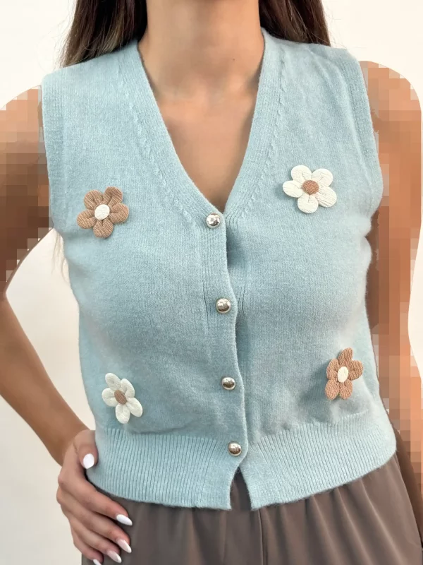 وست بافت گل‌دار کد 3