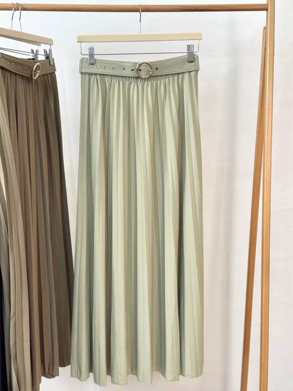 دامن پلیسه کمربنددار