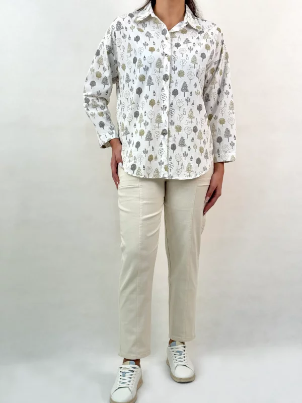 شلوار کتان مام استایل کد 101