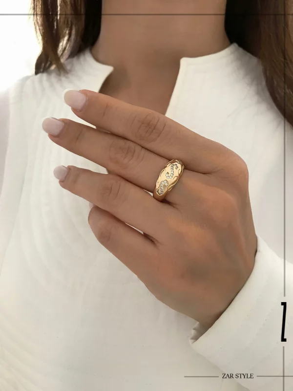 انگشتر وینتیج گنبدی طرح اس