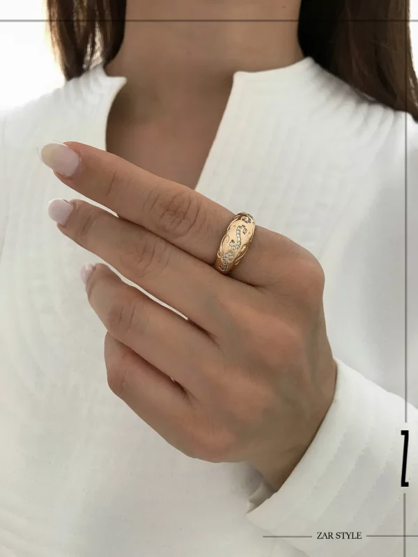 انگشتر وینتیج گنبدی طرح اس