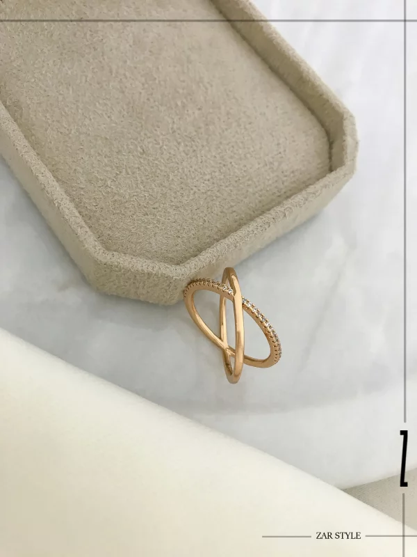 انگشتر زنانه ایکس نگین‌دار