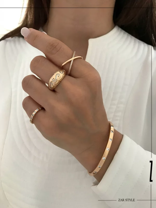 انگشتر زنانه ایکس نگین‌دار