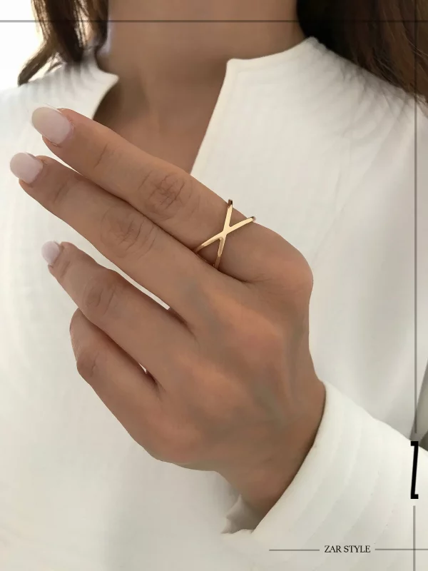 انگشتر زنانه ایکس نگین‌دار
