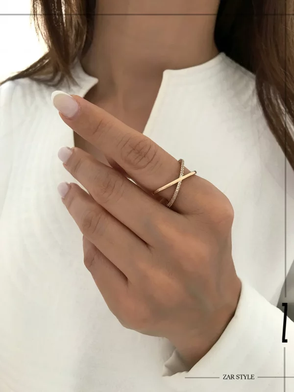 انگشتر زنانه ایکس نگین‌دار