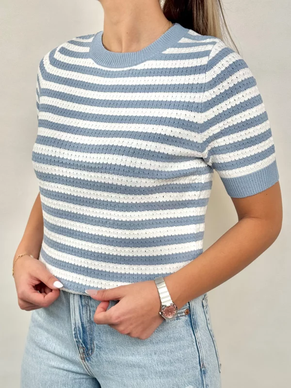 بافت راه راه یقه گرد