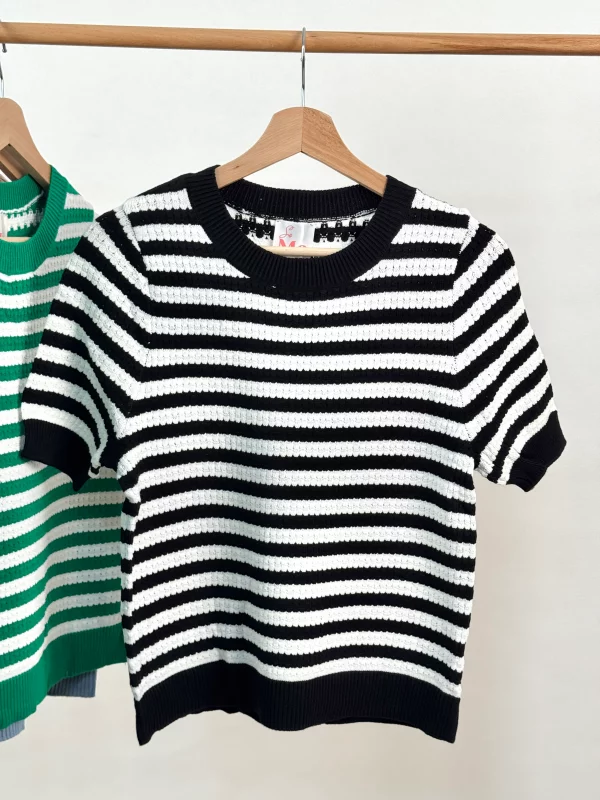 بافت راه راه یقه گرد