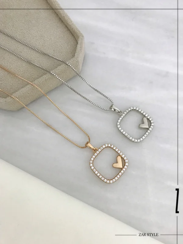 گردنبند زنانه قلب تنها