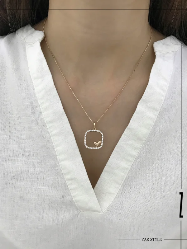 گردنبند زنانه قلب تنها