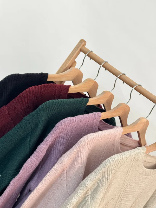 بافت آستین پفی گل‌ سفید