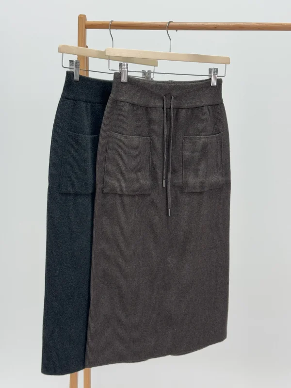 دامن بافت جیب‌دار