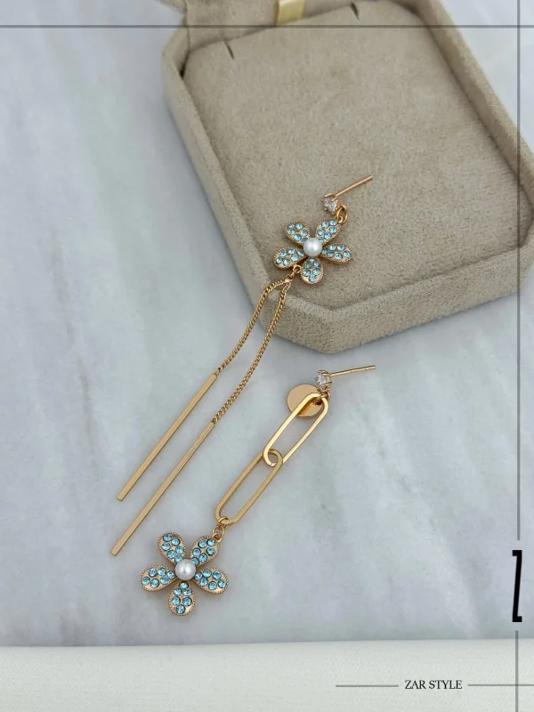 گوشواره آویزی گل تابه‌تا