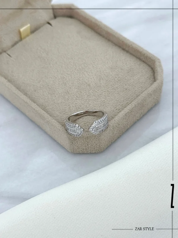 انگشتر کاف جواهری نگین باگت