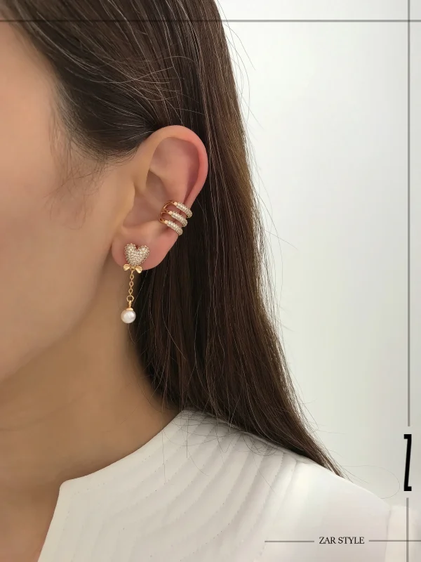 گوشواره آویزی گل تابه‌تا