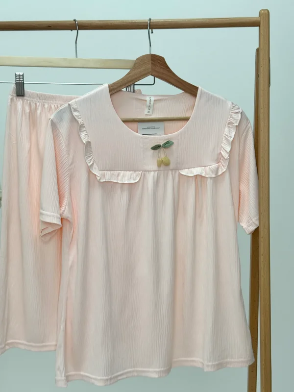 ست لباس راحتی بلوز و شلوارک کد 101