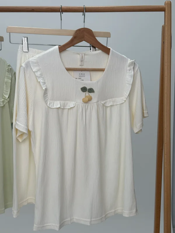 ست لباس راحتی بلوز و شلوارک کد 101