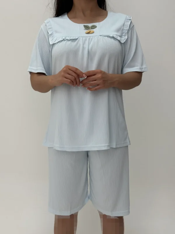 ست لباس راحتی بلوز و شلوارک کد 101