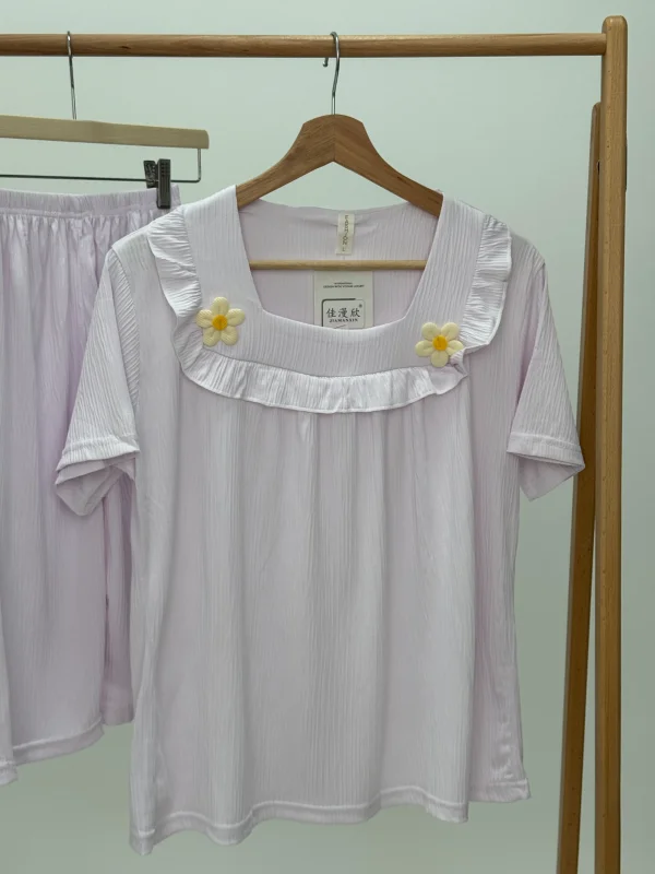 ست لباس راحتی بلوز و شلوارک کد 102