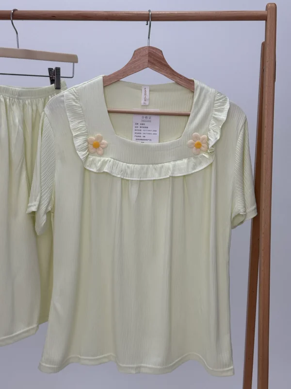 ست لباس راحتی بلوز و شلوارک کد 102