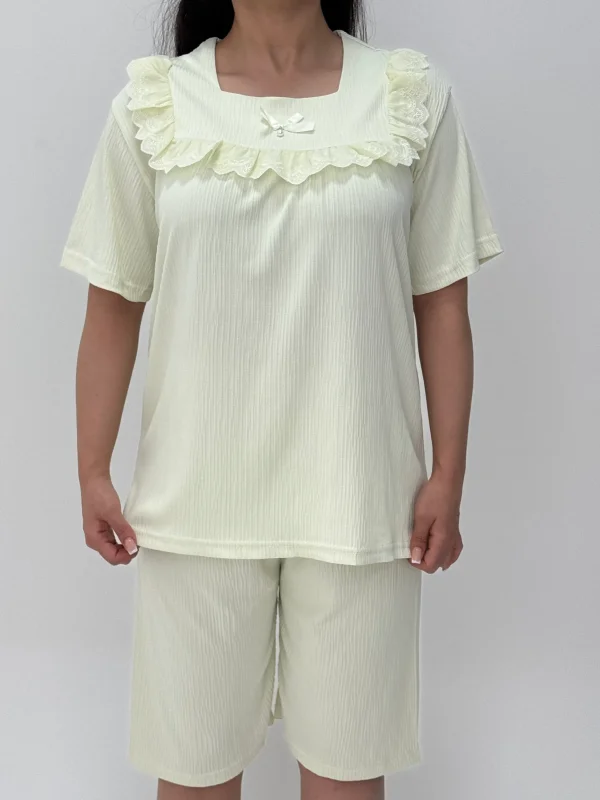 ست لباس راحتی بلوز و شلوارک کد 103