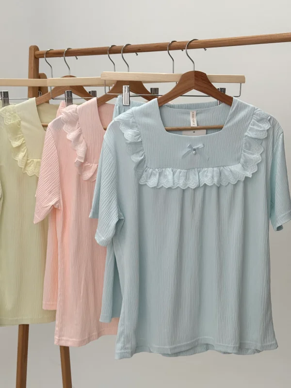 ست لباس راحتی بلوز و شلوارک کد 103