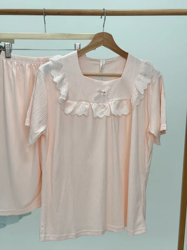 ست لباس راحتی بلوز و شلوارک کد 103