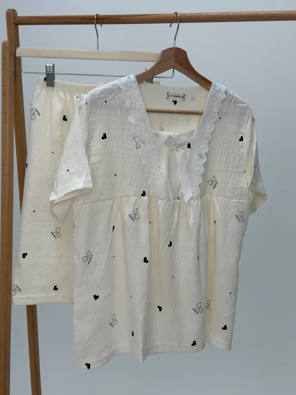 ست لباس راحتی بلوز و شلوارک کد 104