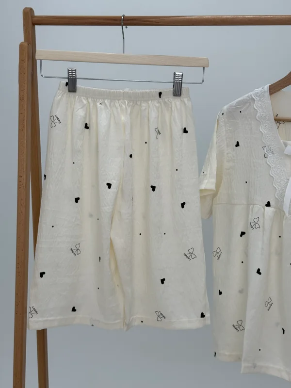 ست لباس راحتی بلوز و شلوارک کد 104