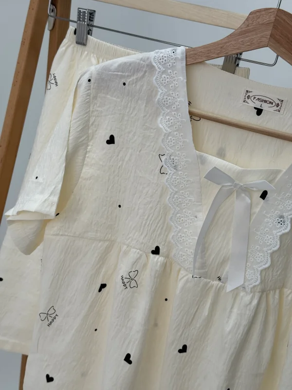 ست لباس راحتی بلوز و شلوارک کد 104