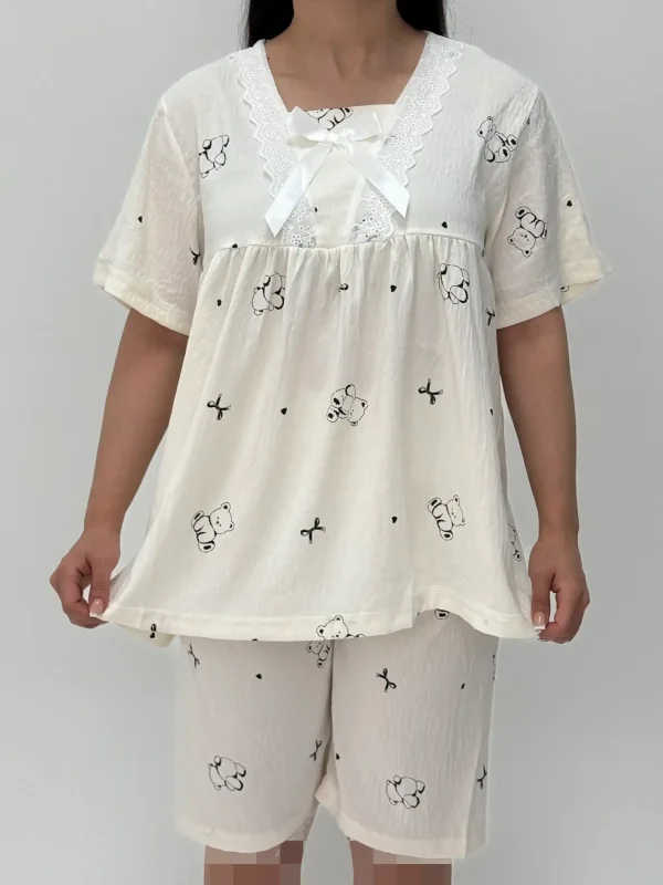 ست لباس راحتی بلوز و شلوارک کد 106