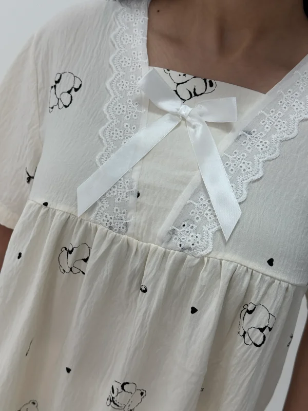 ست لباس راحتی بلوز و شلوارک کد 106