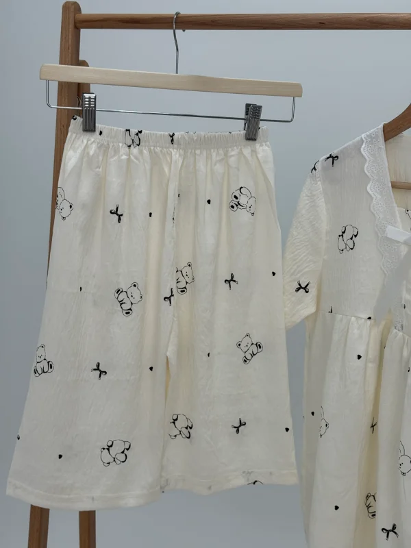 ست لباس راحتی بلوز و شلوارک کد 106