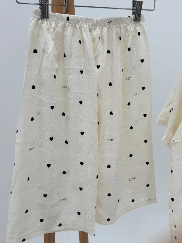 ست لباس راحتی بلوز و شلوارک کد 107